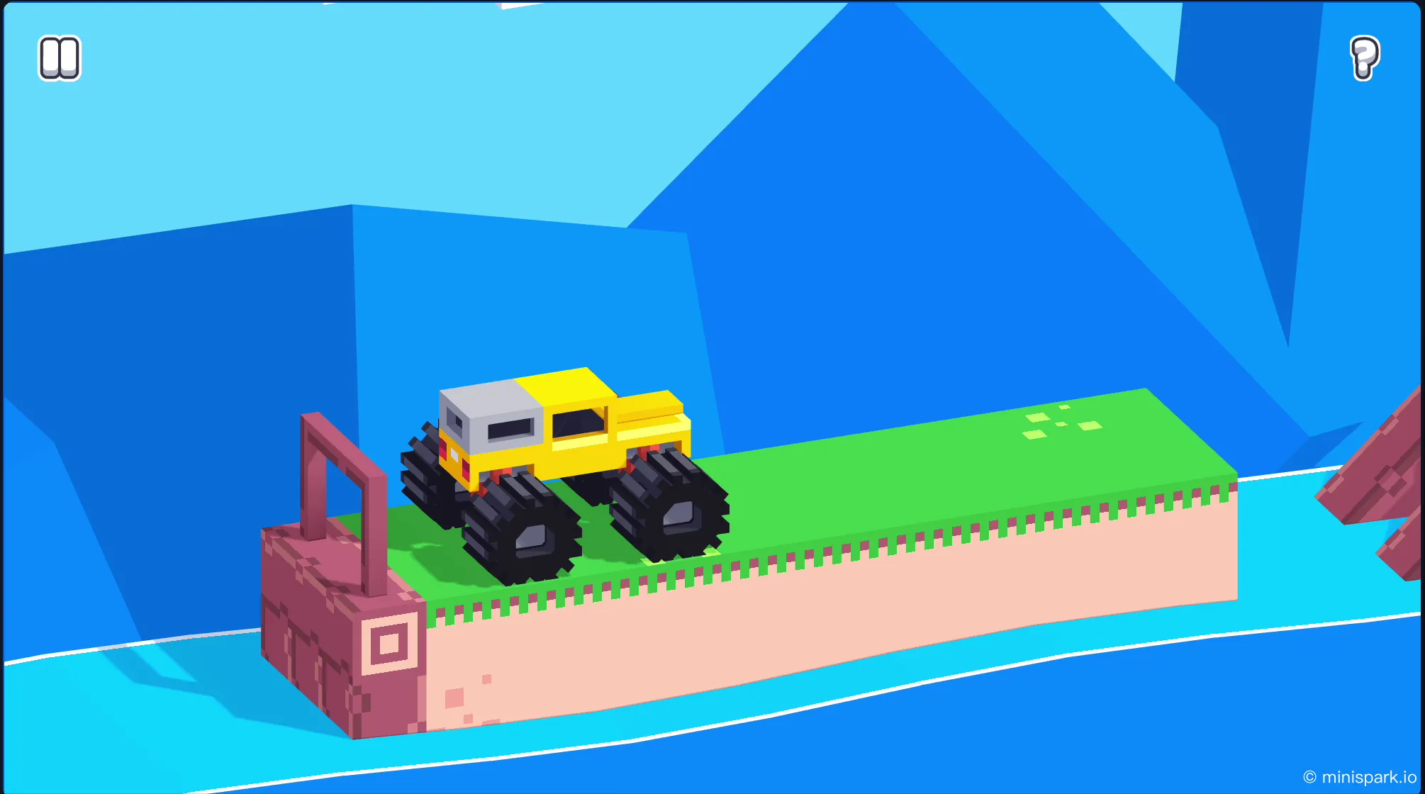 Level 30 spinning mechanism launching vehicle into the air